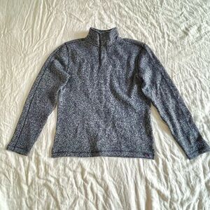 Faherty Men's S Better Sweater Blue 1/4 Zip Fleece Pullover Long Sleeve